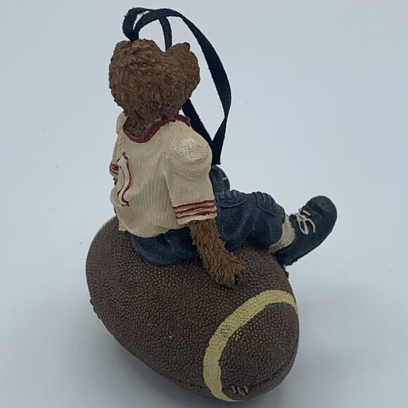 Boyds Bears Holiday Ornament - Football Player Bear on Ball - With Original Box - Picture 4 of 13